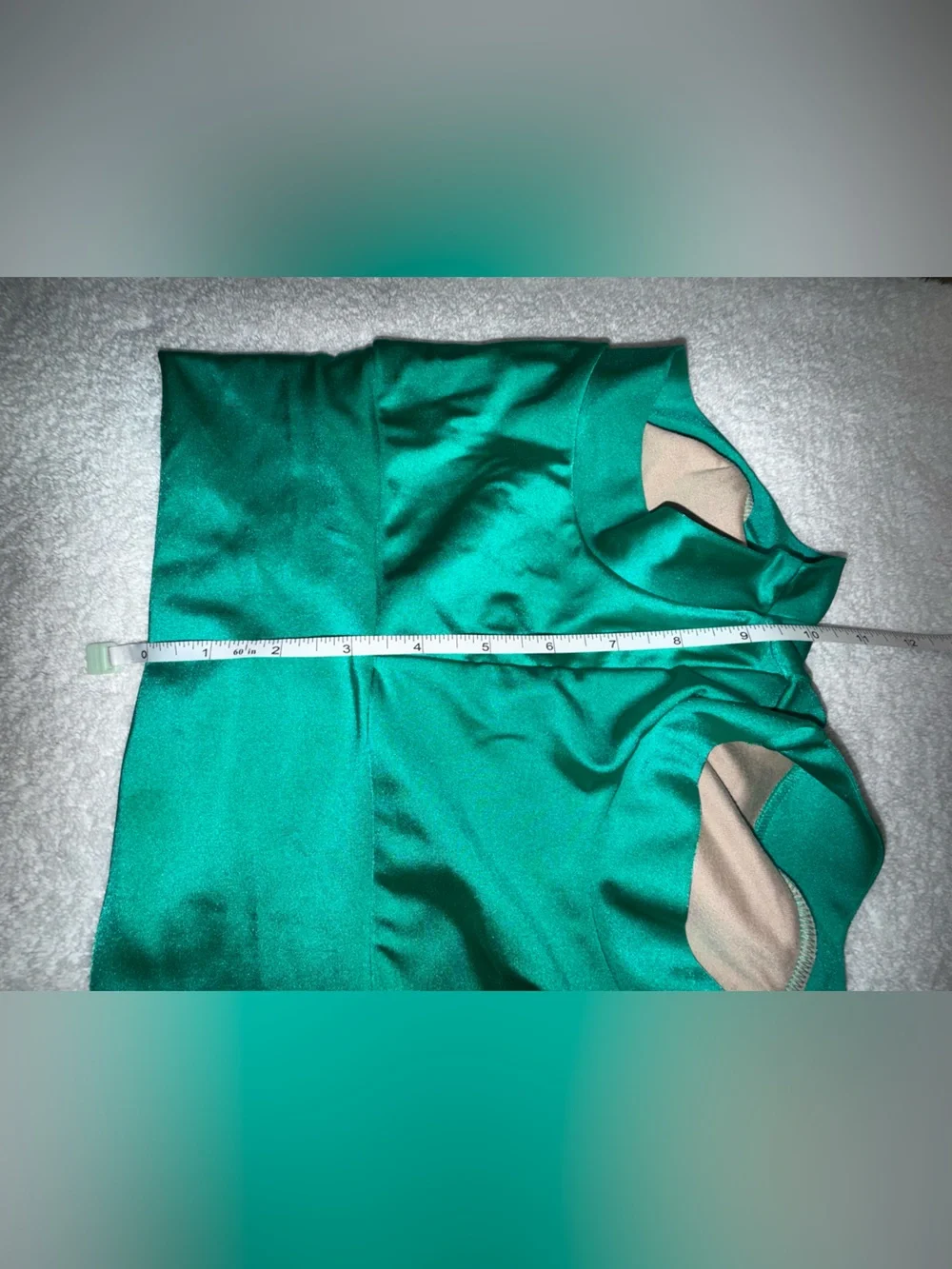 One-Shoulder Emerald Green Dance Set - Kids Costume